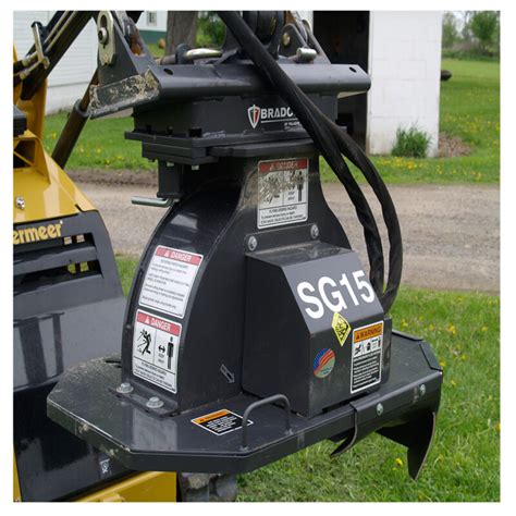 bradco mini skid steer stump grinder|skid steer tree grinder attachment.